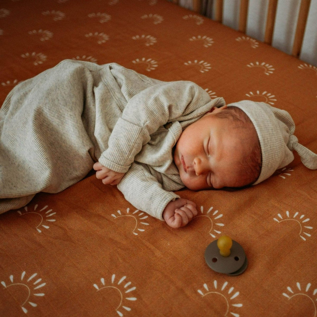 Sundown Muslin Crib Sheet | Brixton Phoenix | Bedding - Bee Like Kids