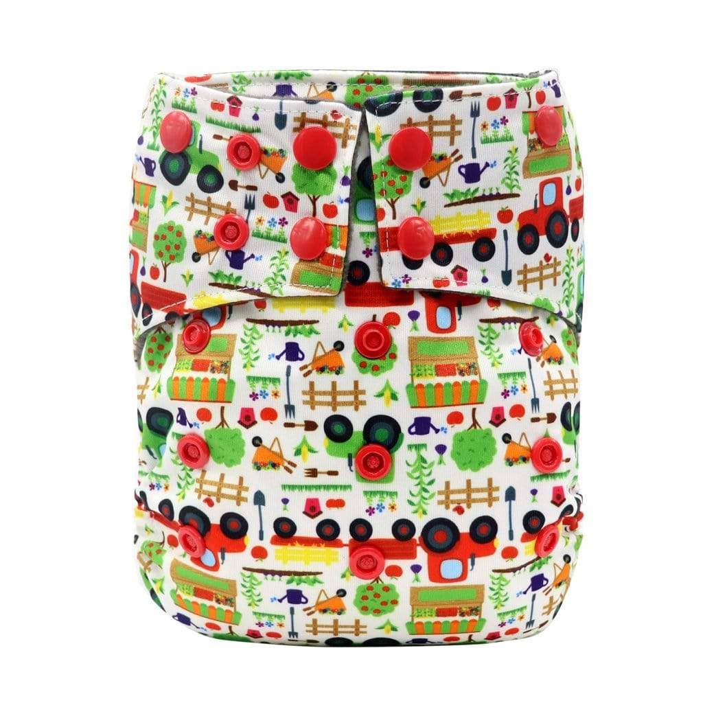 Super Soaker AIO Cloth Diaper - Farm Life | Happy BeeHinds | Baby Essentials - Bee Like Kids
