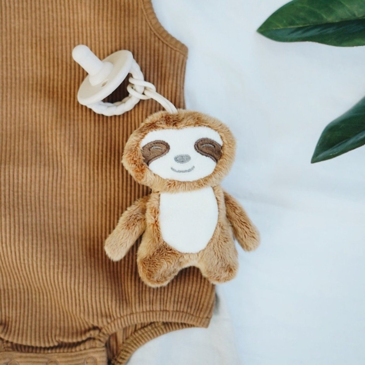 Sweetie Pal Plush & Pacifier - Sloth | Itzy Ritzy | Baby Essentials - Bee Like Kids
