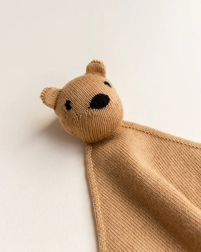 Merino Wool Teddy Tokki - Ochre | Baby Lovey | Hvid | Bee Like Kids