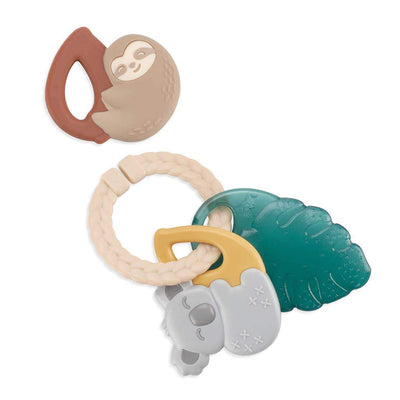 Textured Ring with Teether + Rattle - Tropical | Itzy Ritzy | Baby Essentials - Bee Like Kids