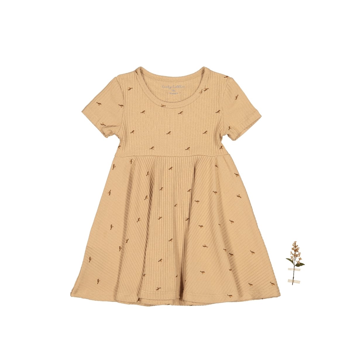 The Printed Short Sleeve Dress - Birdsong