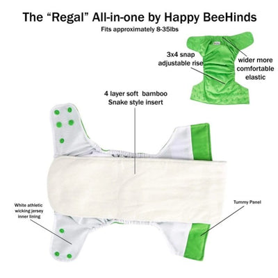 The Regal All In One Cloth Diaper - Happy Beehinds | Bee Like Kids