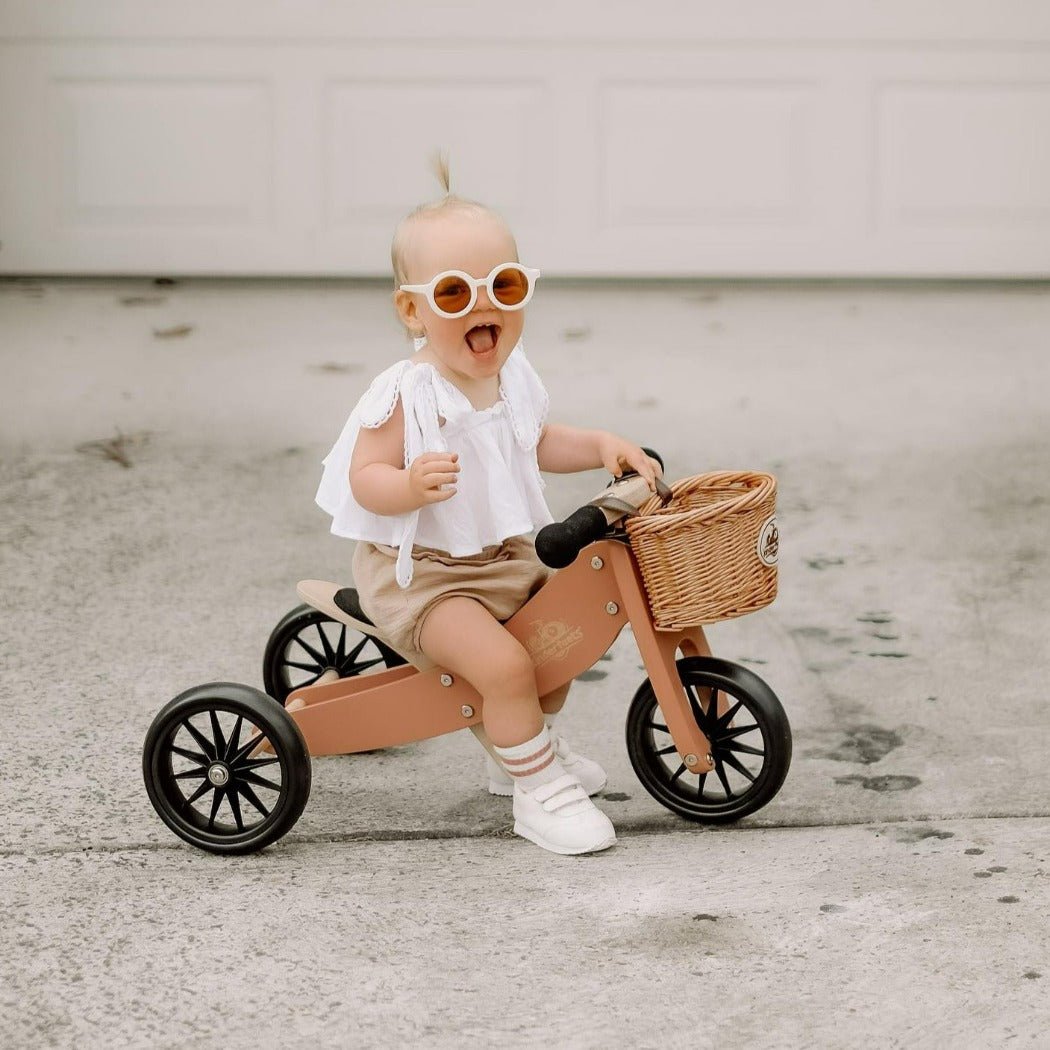 Coral Tiny Tot 2-in-1 Wooden Balance Bike and tricycle | Kinderfeets | Bee Like Kids