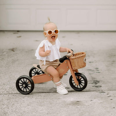 Coral Tiny Tot 2-in-1 Wooden Balance Bike and tricycle | Kinderfeets | Bee Like Kids