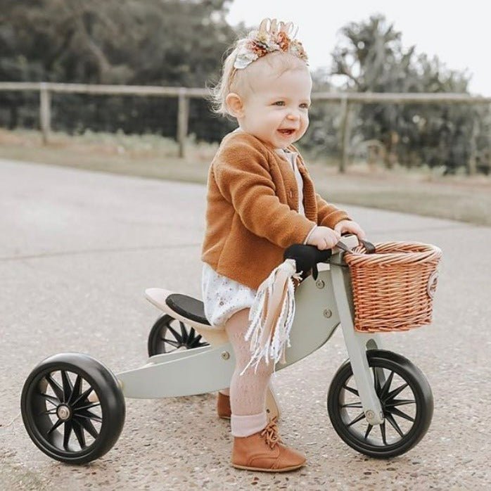 Tiny Tot 2-in-1 Wooden Balance Bike and tricycle | Kinderfeets | Bee Like Kids