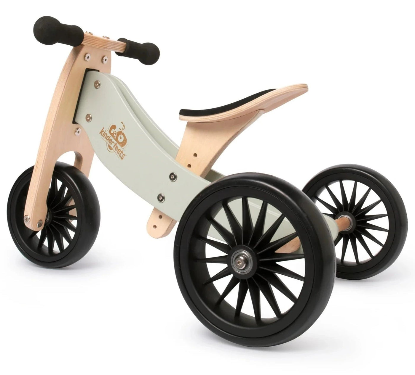 Tiny Tot Plus 2-in-1 Wooden Balance Bike & Tricycle Sage| Kinderfeet | Bee Like Kids
