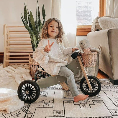 Tiny Tot Plus 2-in-1 Wooden Balance Bike & Tricycle | Kinderfeet | Bee Like Kids