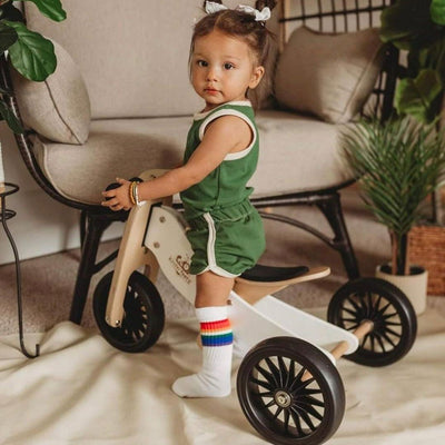 Tiny Tot Plus 2-in-1 Wooden Balance Bike & Tricycle | Kinderfeet | Bee Like Kids