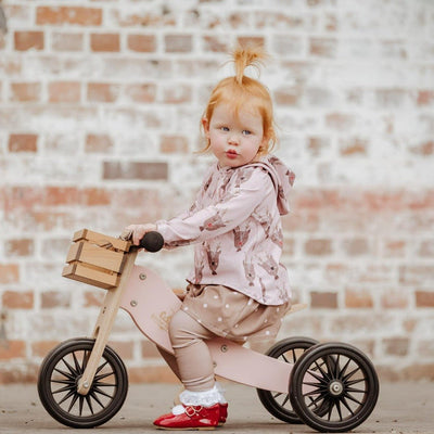 Tiny Tot Plus 2-in-1 Wooden Balance Bike & Tricycle | Kinderfeet | Bee Like Kids
