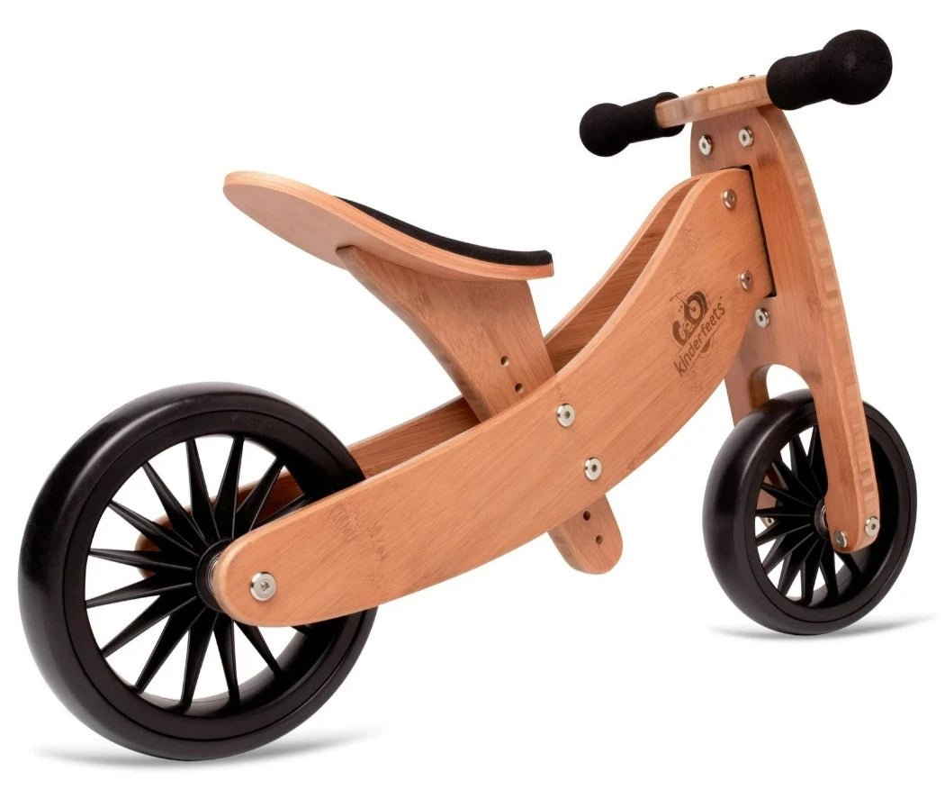 Tiny Tot Plus 2-in-1 Wooden Balance Bike & Tricycle Bamboo | Kinderfeet | Bee Like Kids