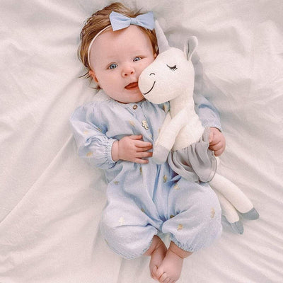 Unicorn Plush Toy - Gray | Apple Park | Dolls - Bee Like Kids