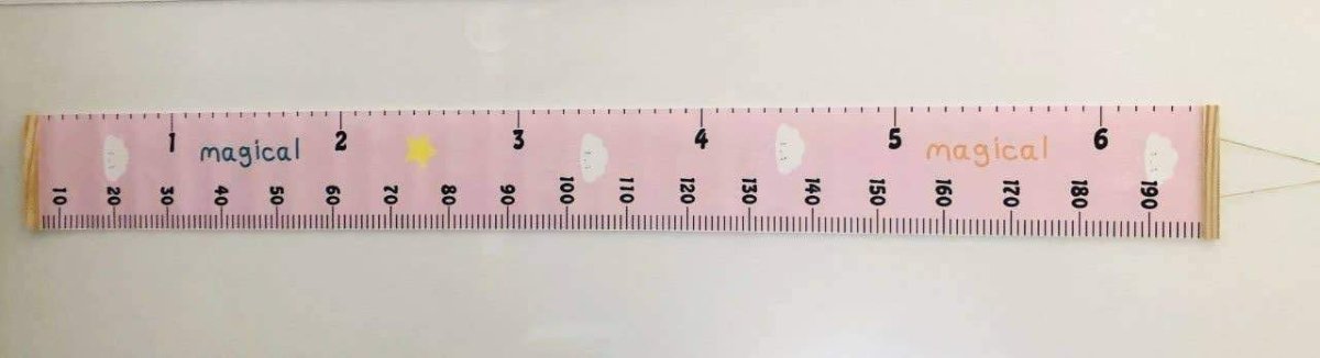 Watch Me Grow Measuring Wall Chart - Pink | EcoFreax | Baby Essentials - Bee Like Kids