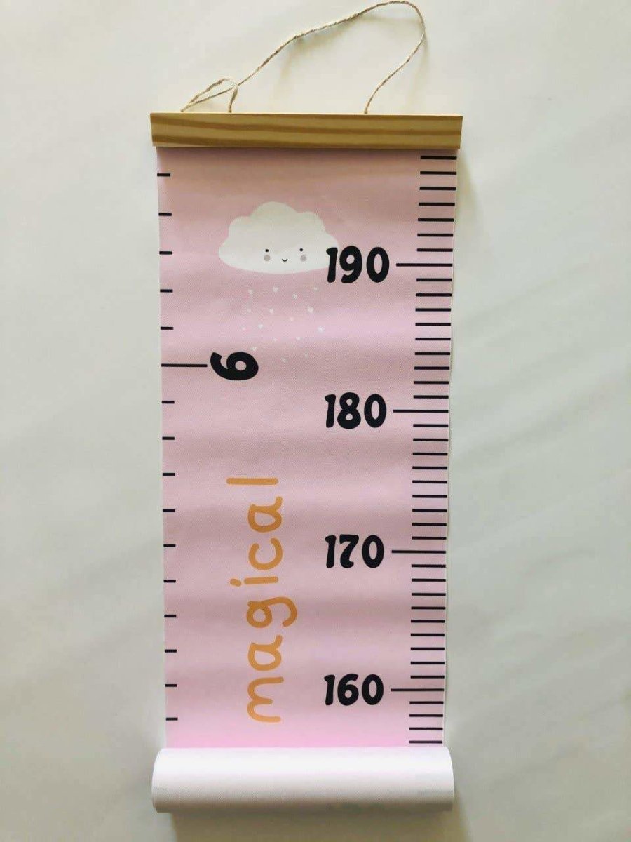 Watch Me Grow Measuring Wall Chart - Pink | EcoFreax | Baby Essentials - Bee Like Kids