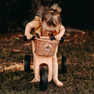 Kinderfeets Wicker Bike Basket | Bee Like Kids