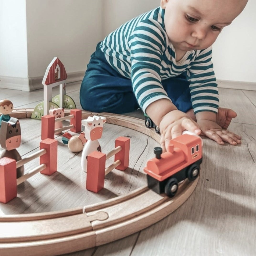 Wood Farm Train Set | Egmont Toys | Toys - Bee Like Kids