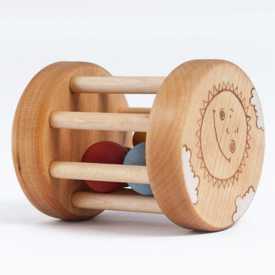 Wooden Baby Roller Rattle | Friendly Toys | Toys - Bee Like Kids