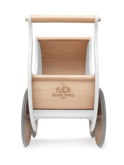 Wooden Baby Walker | Doll Pram - White | Kinderfeet | Bee Like Kids