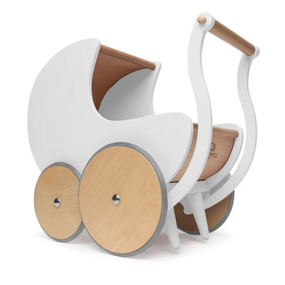 Wooden Baby Walker | Doll Pram - White | Kinderfeet | Bee Like Kids