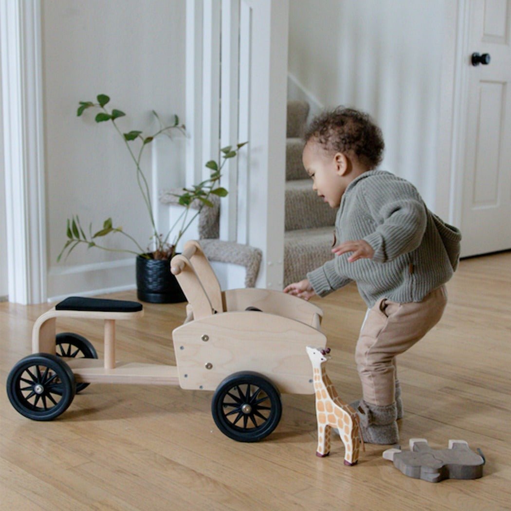 Kinderfeets 木製 三輪バイク Cargo 海外輸入品 おしゃれ Kids Wooden Cargo Bike | Bee Like Kids