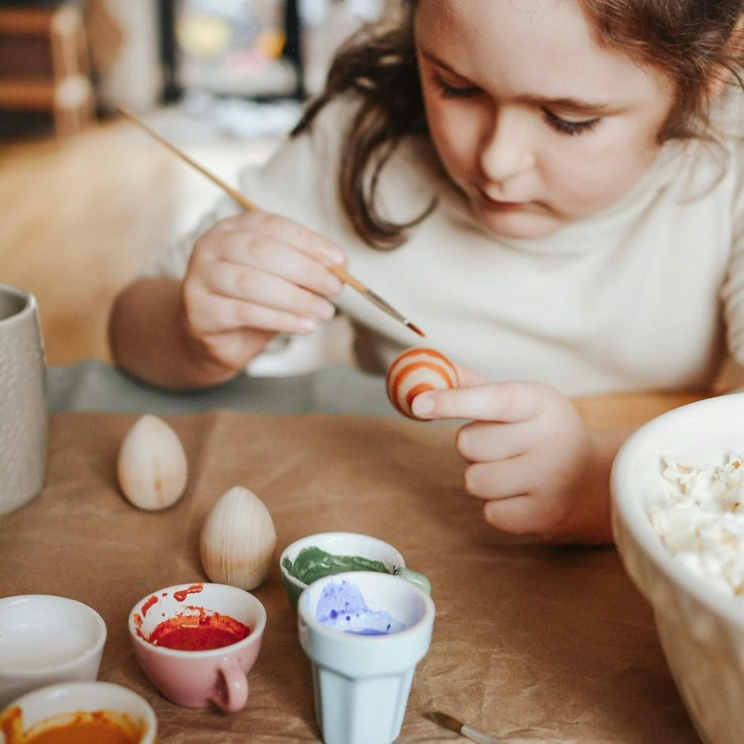 Wooden Eggs Craft Kit |  Natural Earth Paint | Bee Like Kids