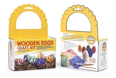 Wooden Eggs Craft Kit |  Natural Earth Paint | Bee Like Kids