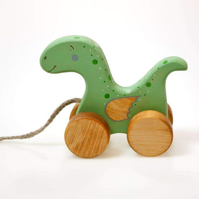 Wooden Pull Along Dinosaur | Friendly Toys | Toys - Bee Like Kids