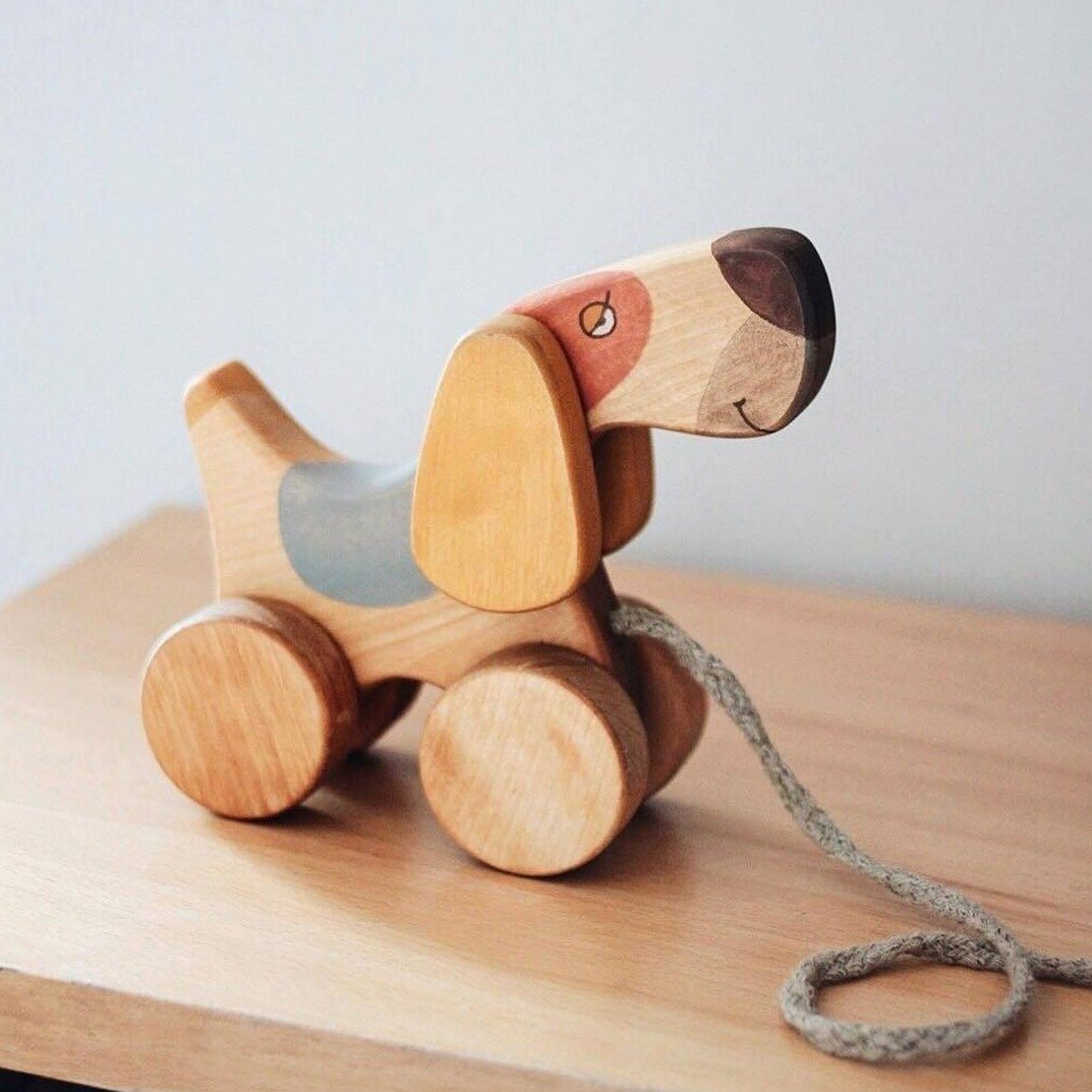 Wooden Pull Along Terrier Dog | Friendly Toys | Toys - Bee Like Kids