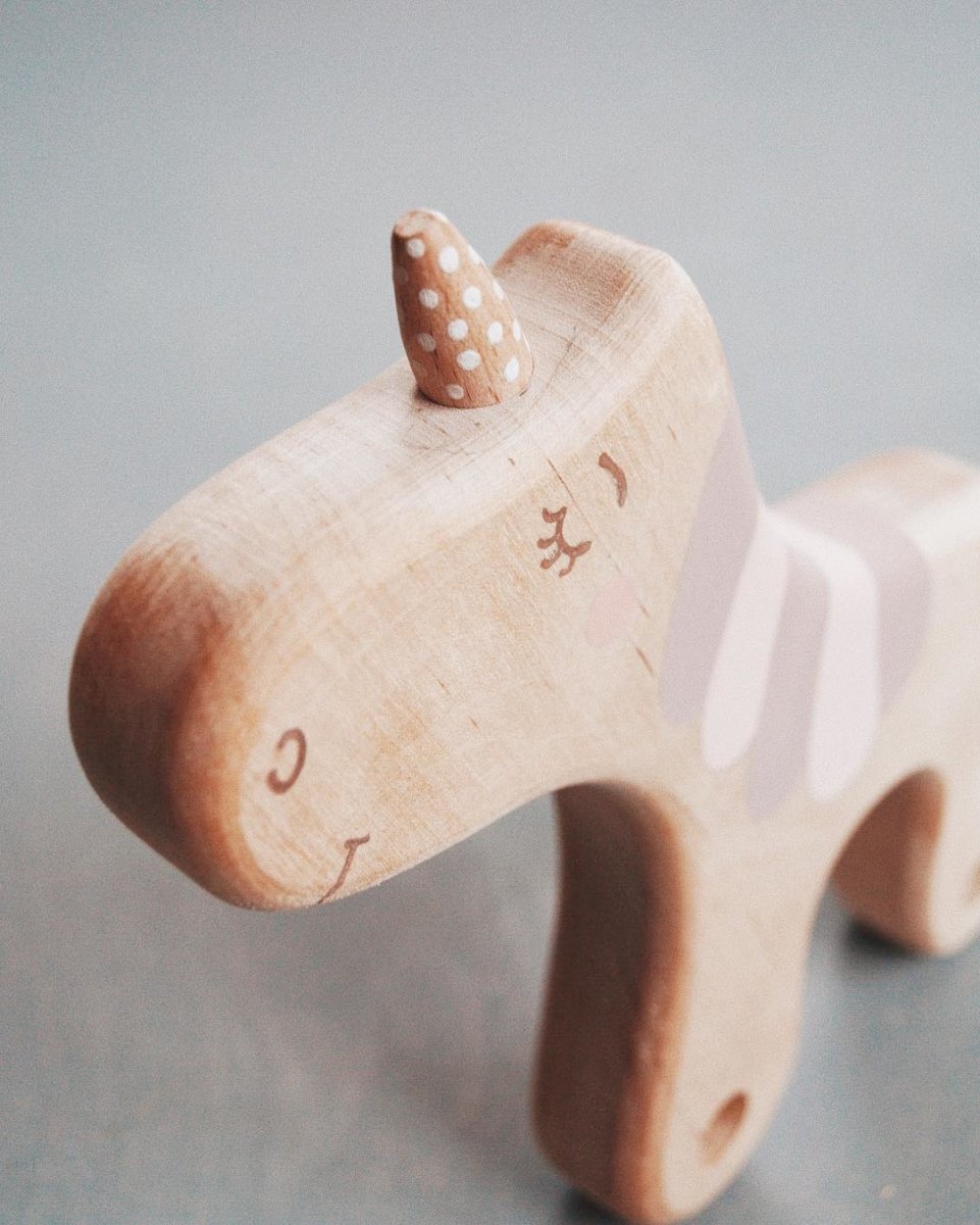 Wooden Pull Along Unicorn | Friendly Toys | Toys - Bee Like Kids
