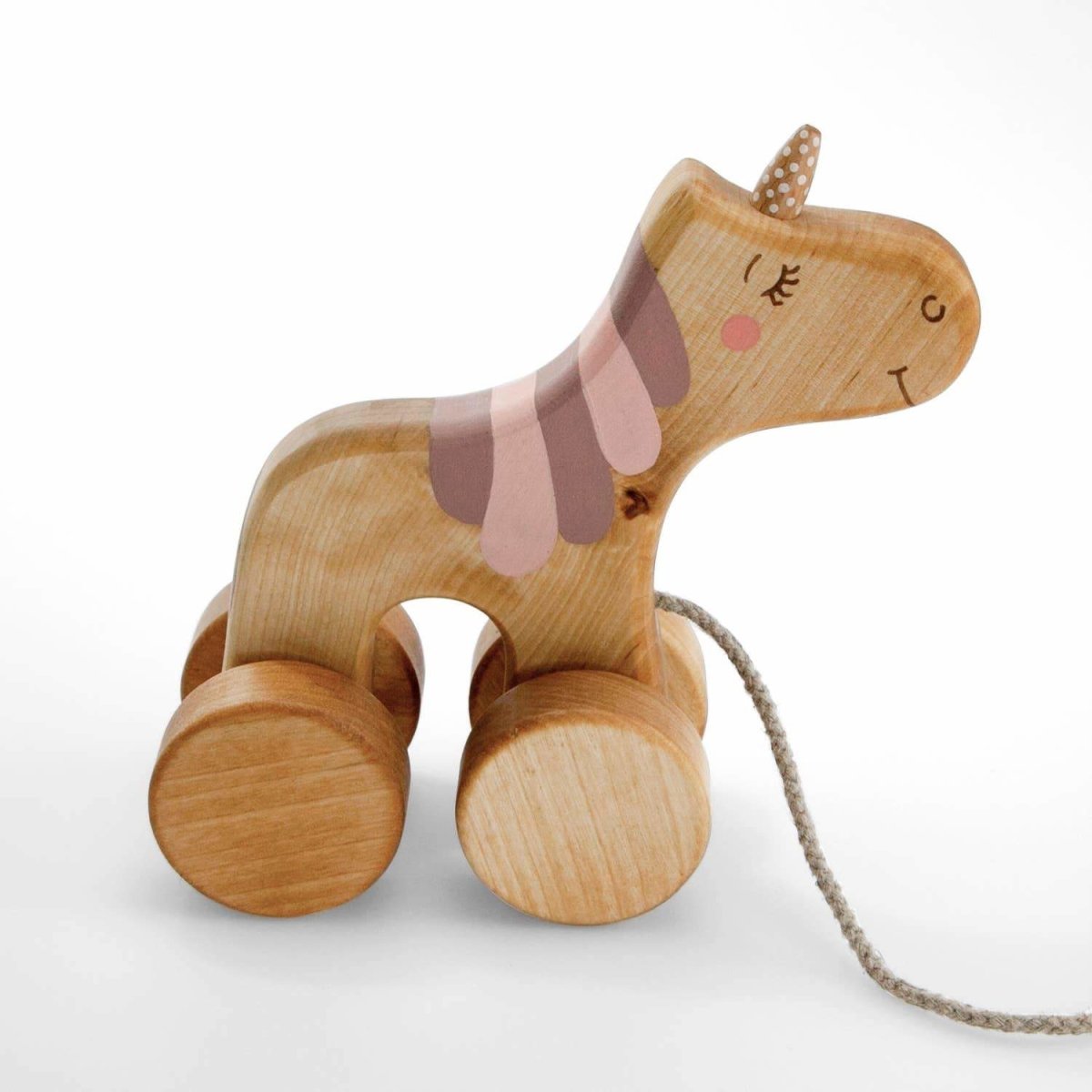 Wooden Pull Along Unicorn | Friendly Toys | Toys - Bee Like Kids
