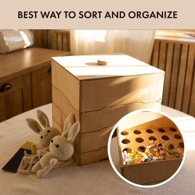 Wooden Storage/Sorter for Building Blocks