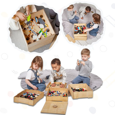 Wooden Storage/Sorter for Building Blocks