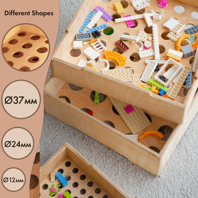 Wooden Storage/Sorter for Building Blocks