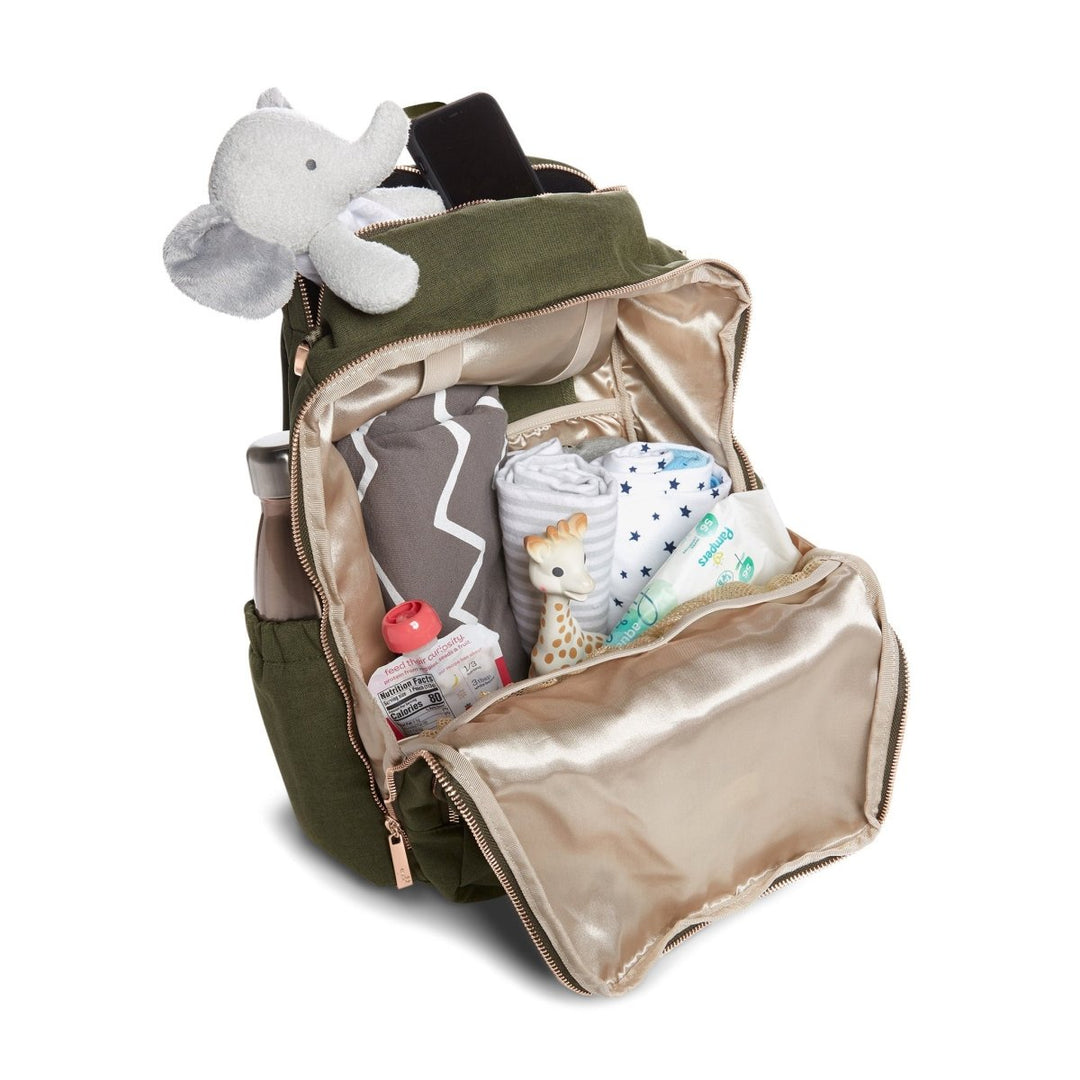 Jujube Zealous Diaper Bag Zealous Backpack Olive Chromatics Bee